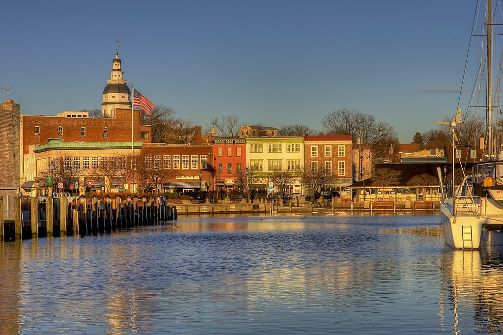 A view of the city from across the water.
