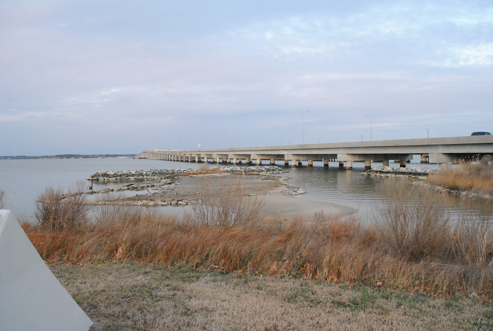 A bridge that is over the water.